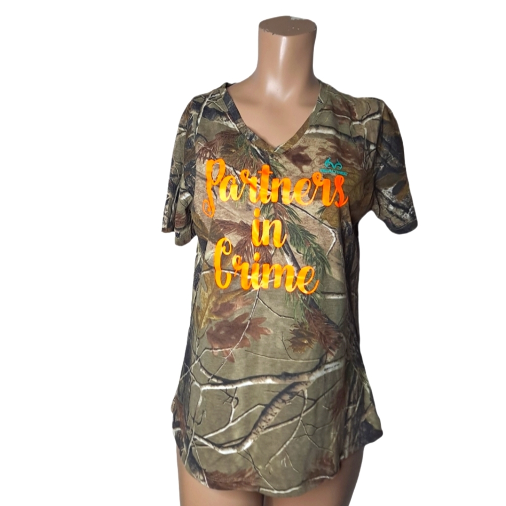 Realtree shirt camuflaje parters in crime size L